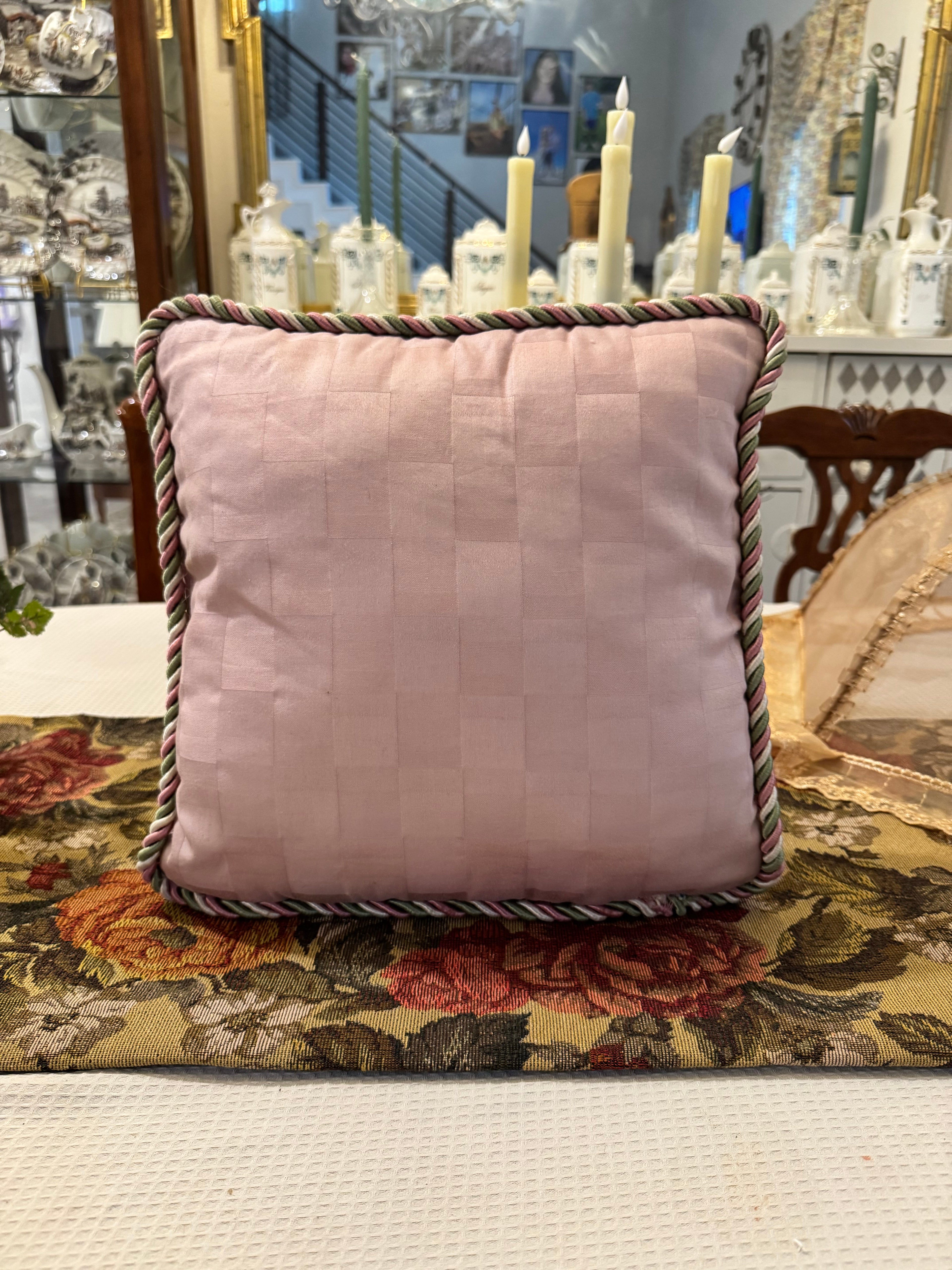 Decorative square throw pillow