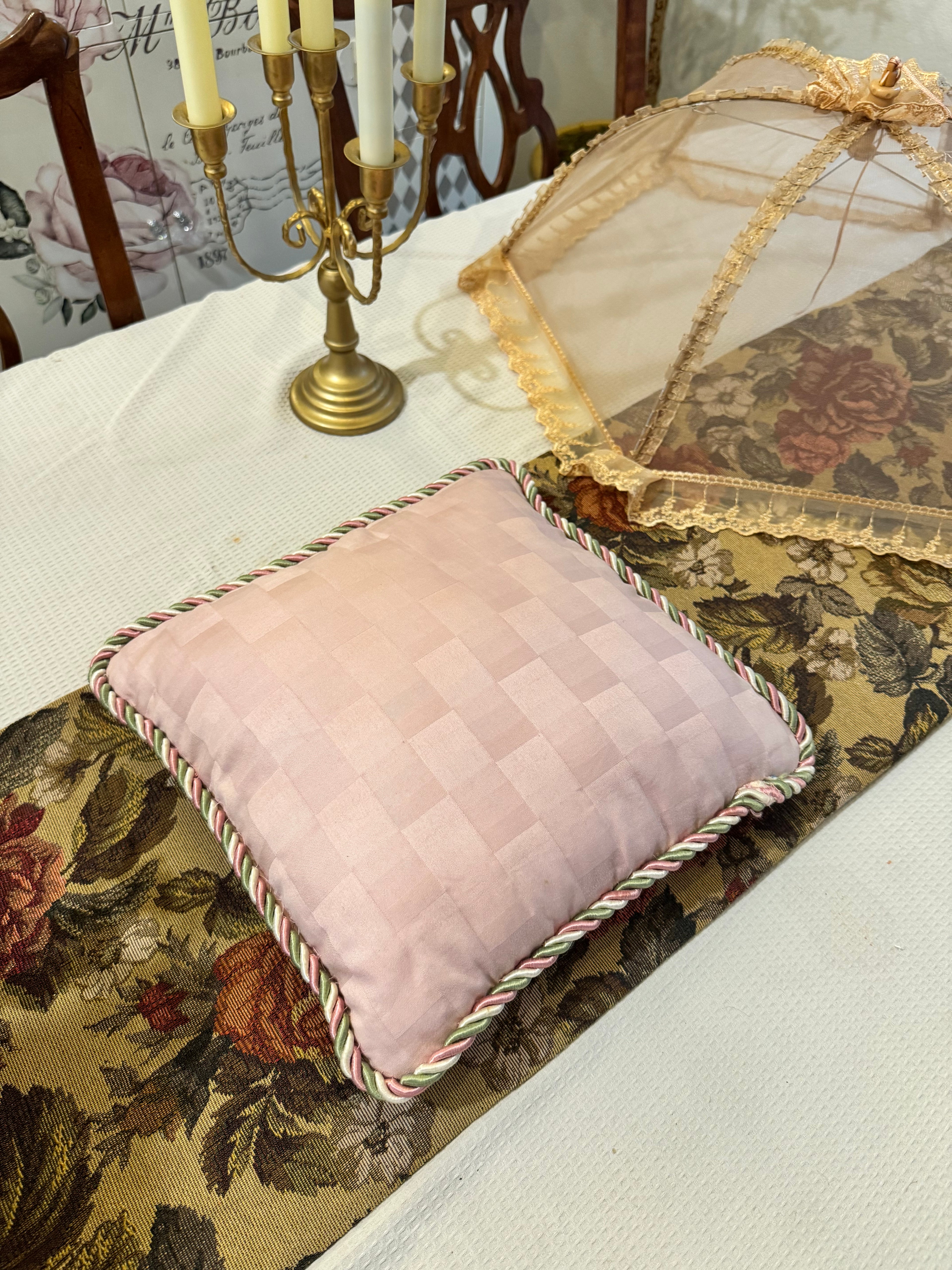 Decorative square throw pillow