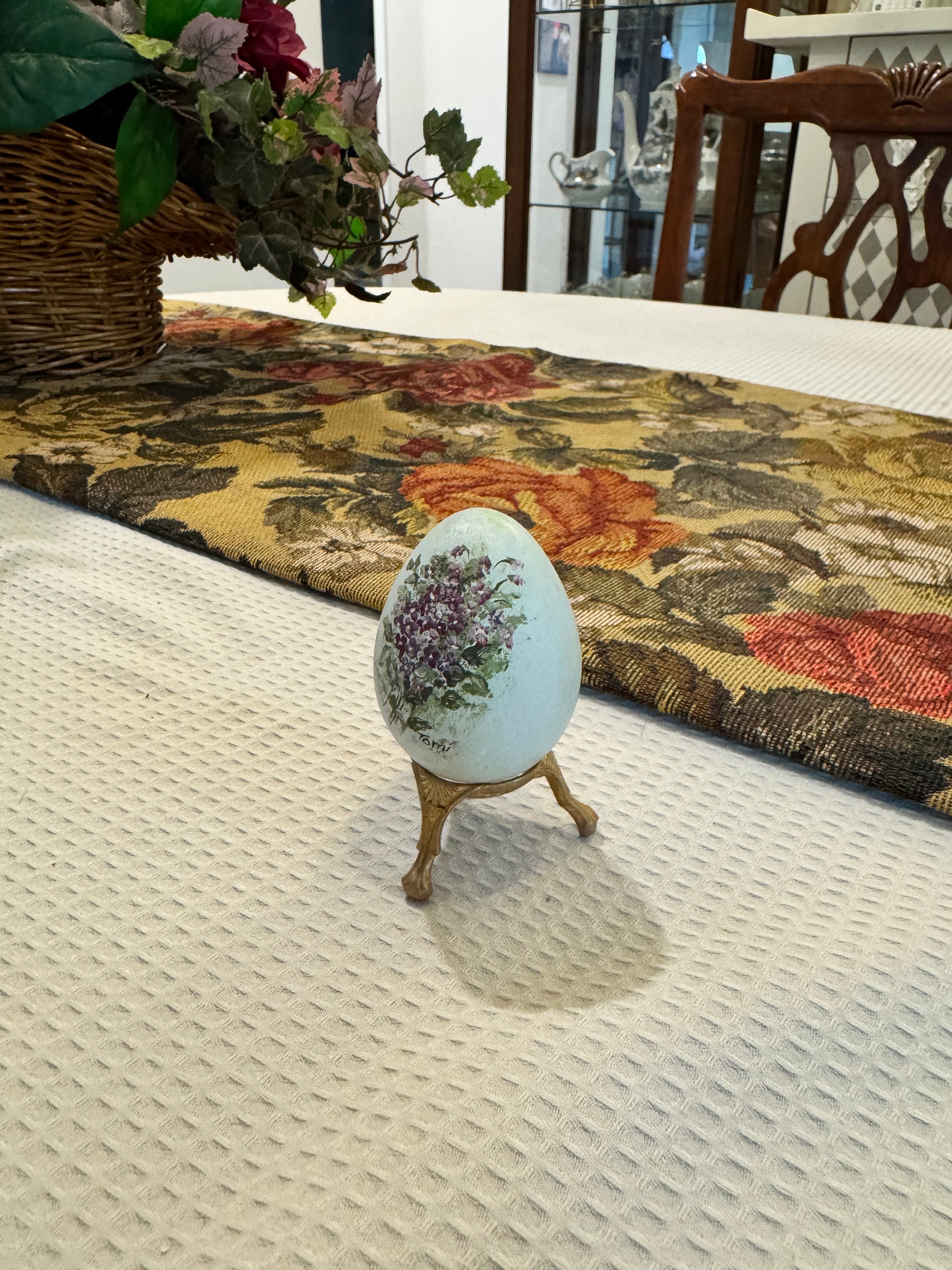 Vintage porcelain egg figurine