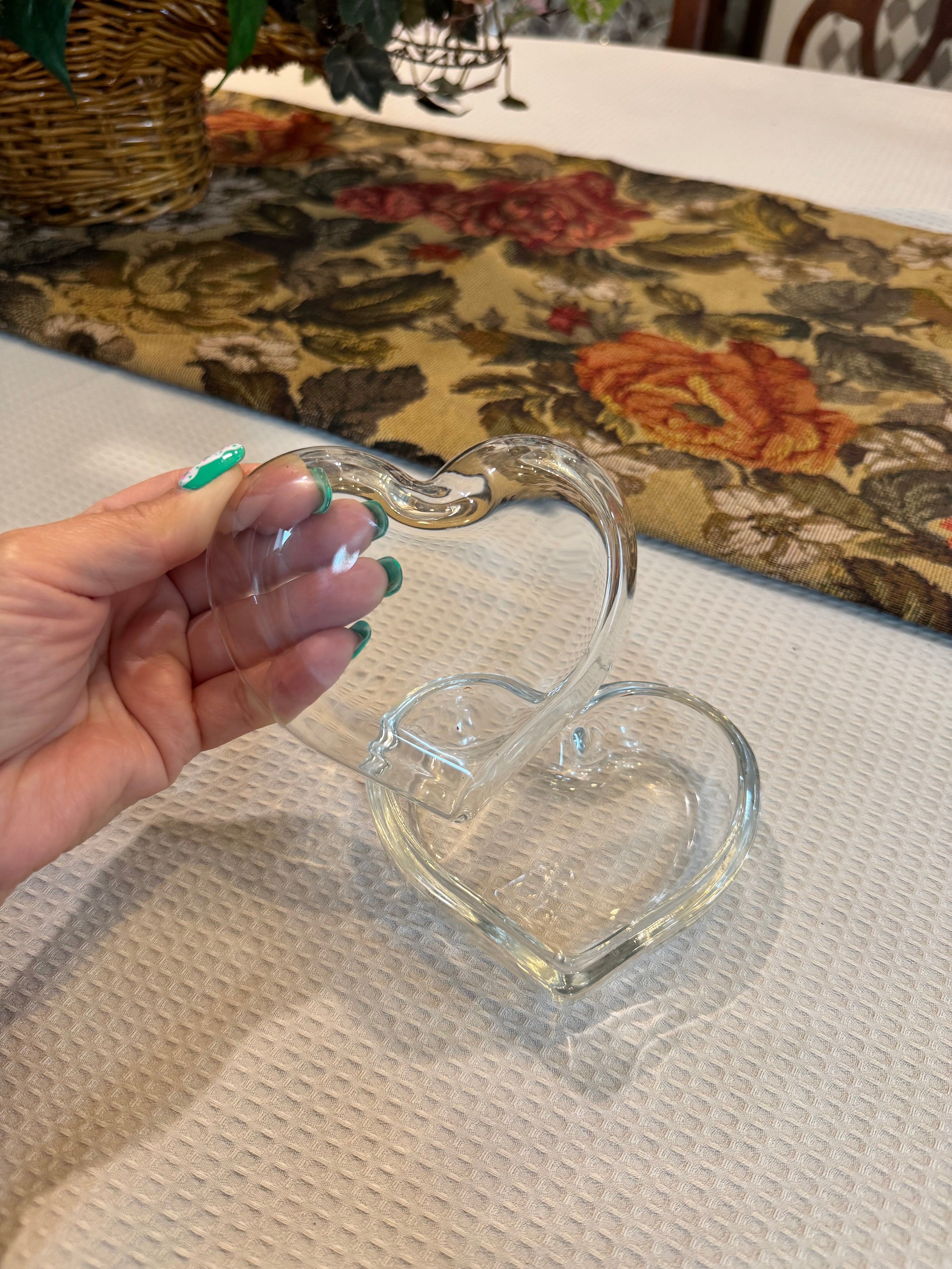 Tiffany & Co. Elsa Peretti Crystal Heart Box.