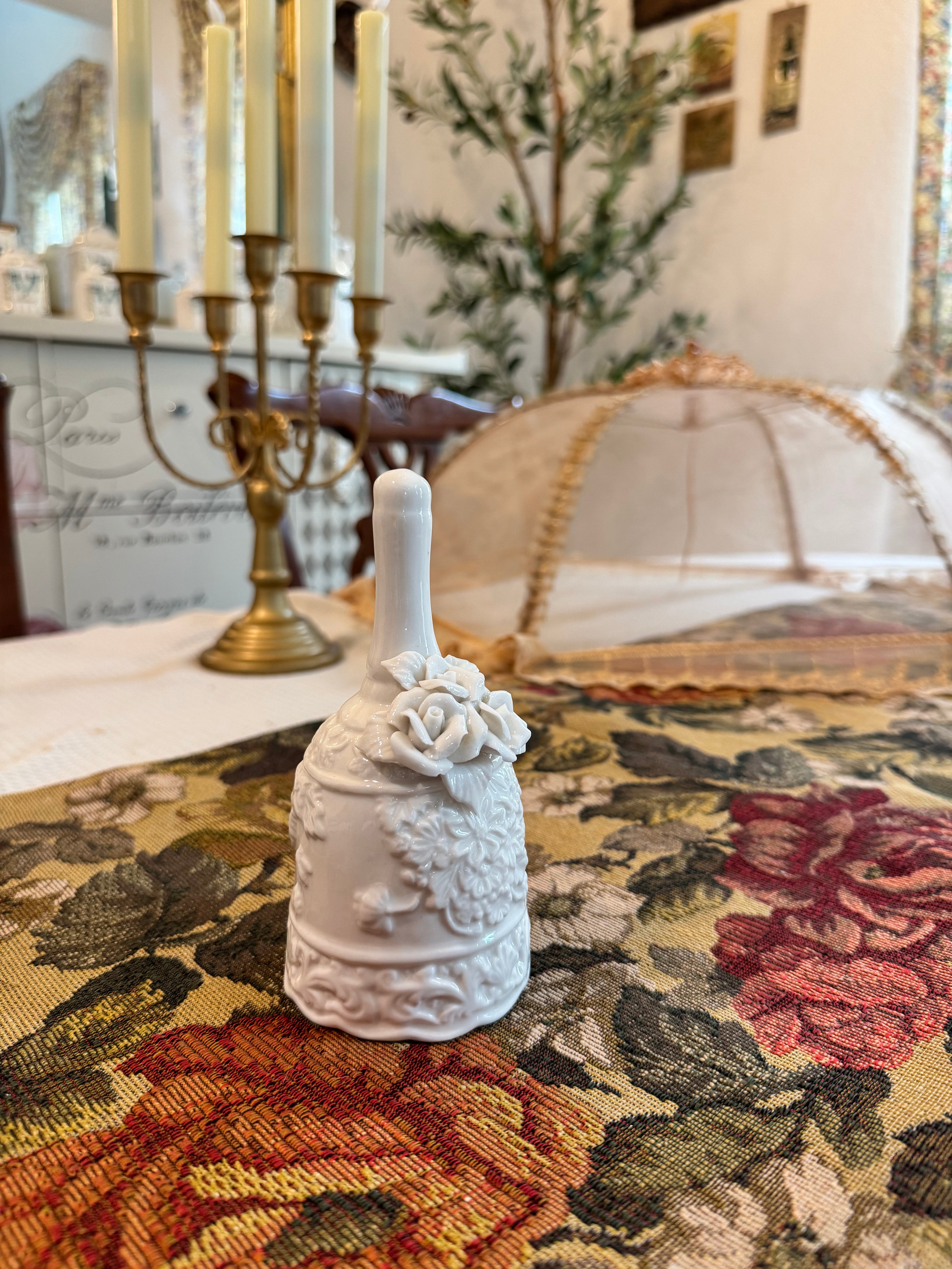 Decorative ceramic hand bell