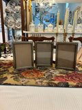 Hinged triple-photo frame