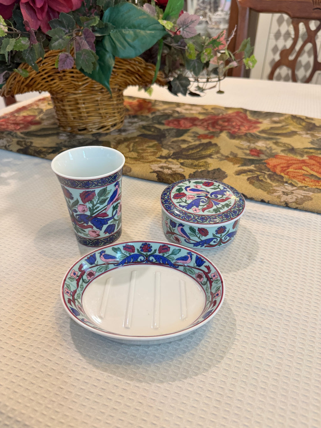 Pier 1 3-piece ceramic bath accessory set
