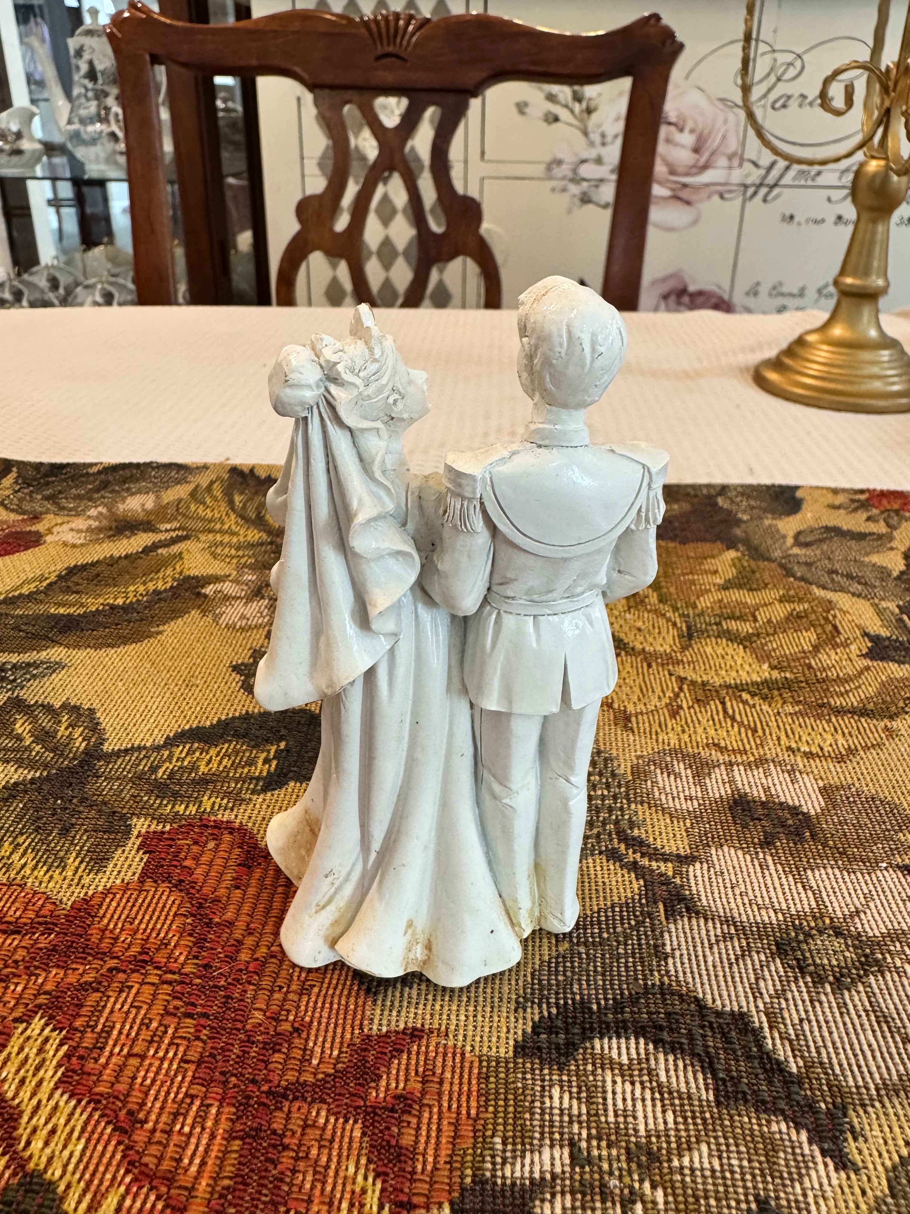 Vintage resin wedding cake topper
