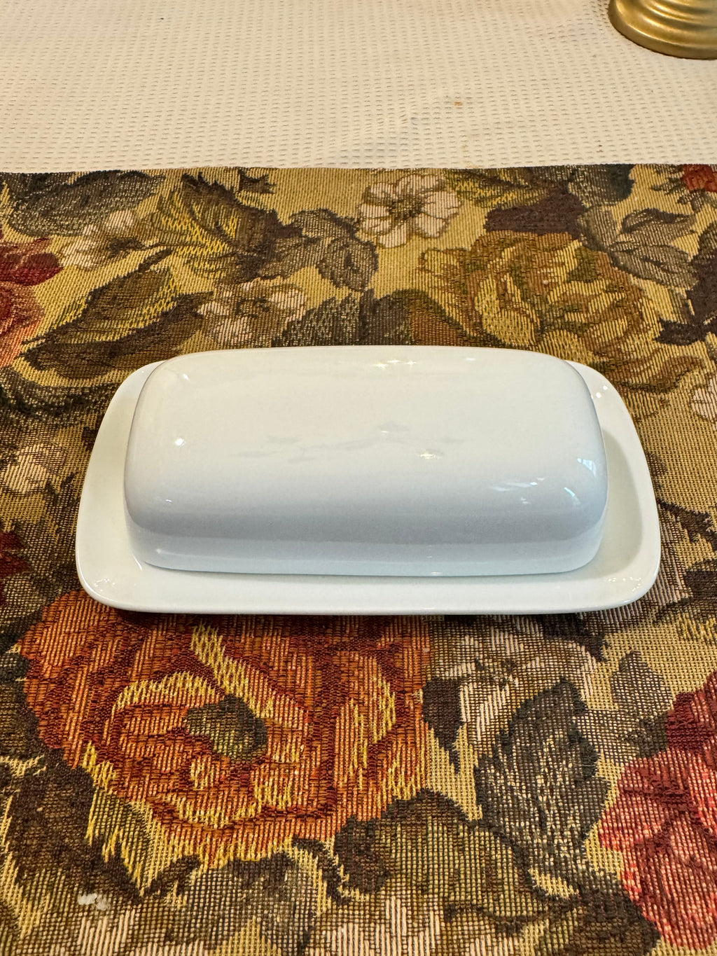 Threshold white porcelain butter dish