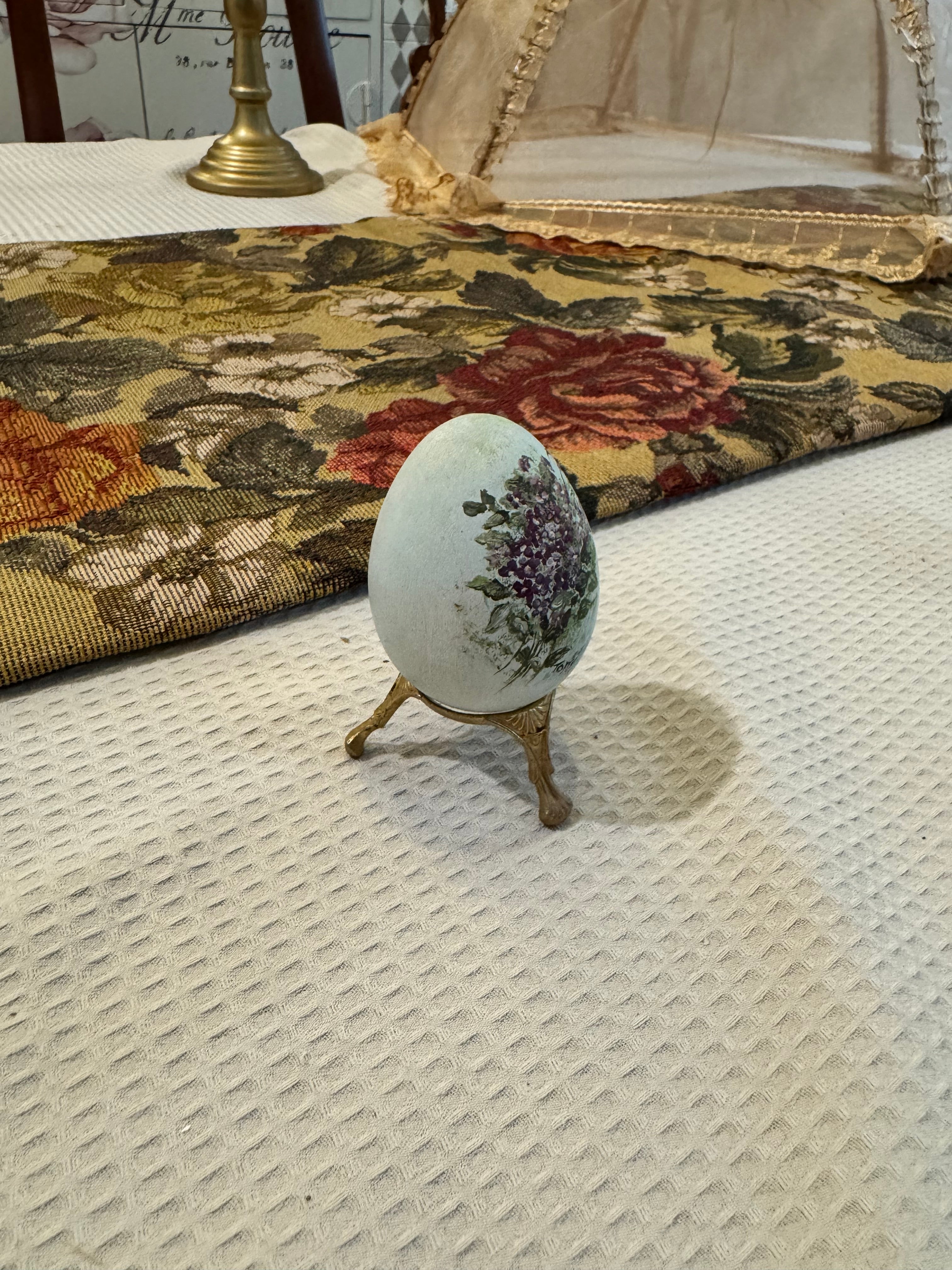 Vintage porcelain egg figurine