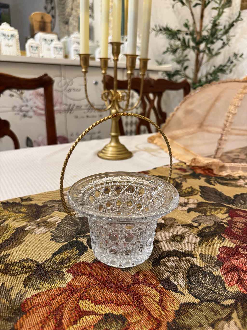 Avon Fostoria Candlelight Basket