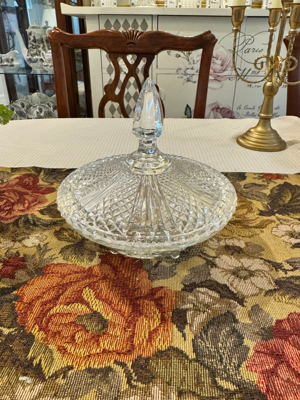 Vintage covered compote dish