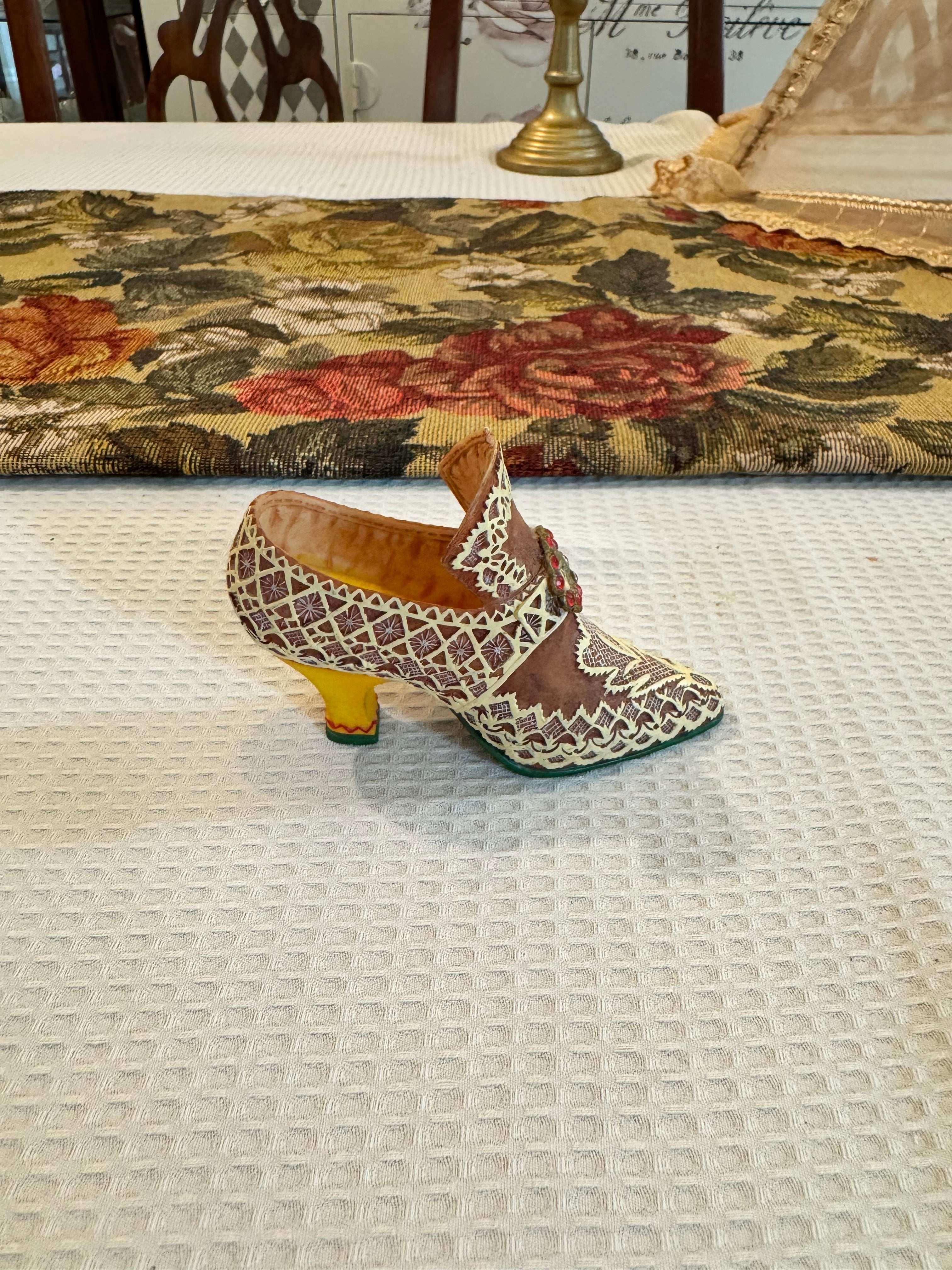 Collectible miniature shoe figurines