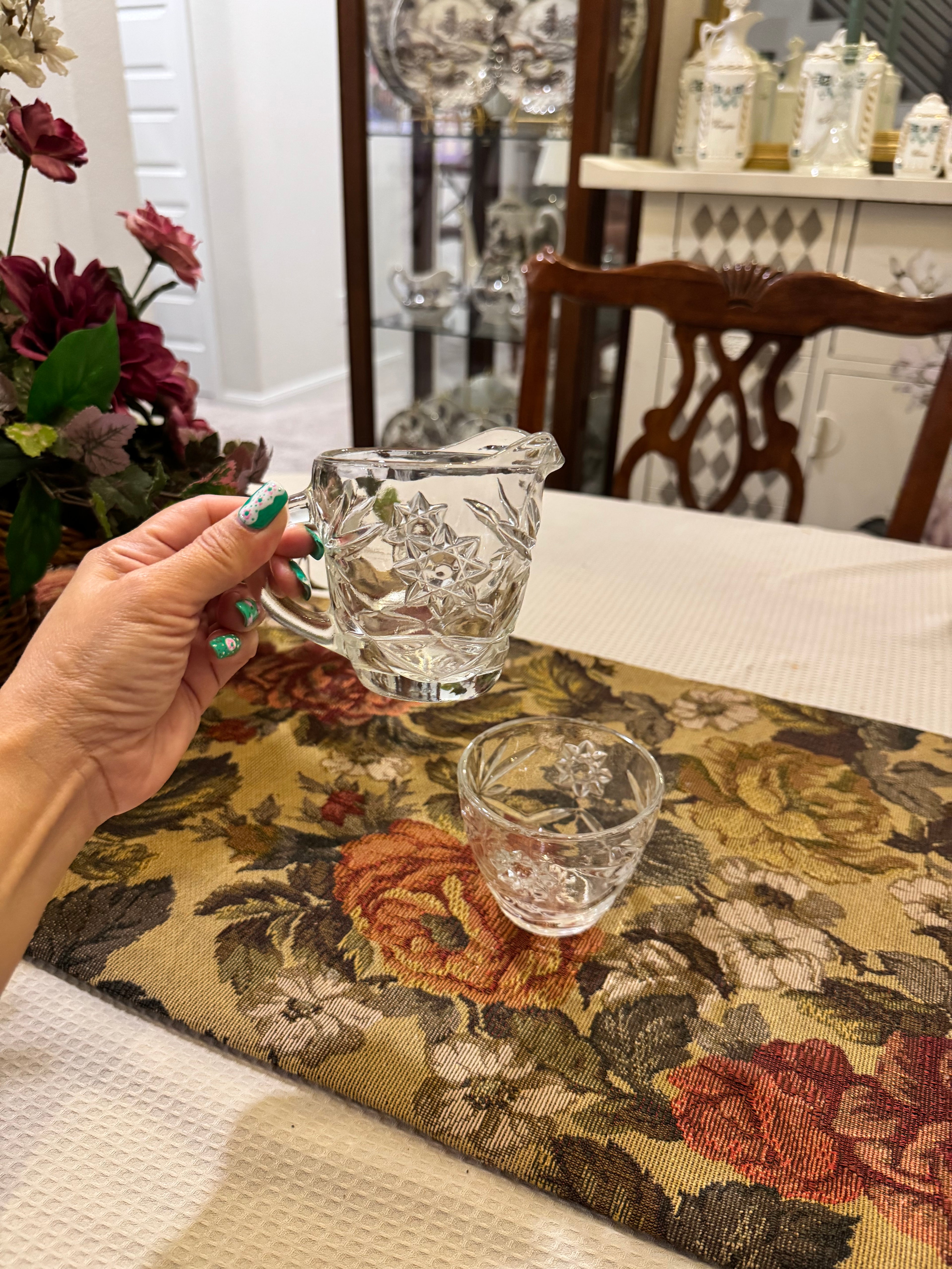 Vintage Anchor Hocking "Star of David" creamer