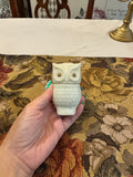 Vintage Avon owl cream sachet milk glass bottle