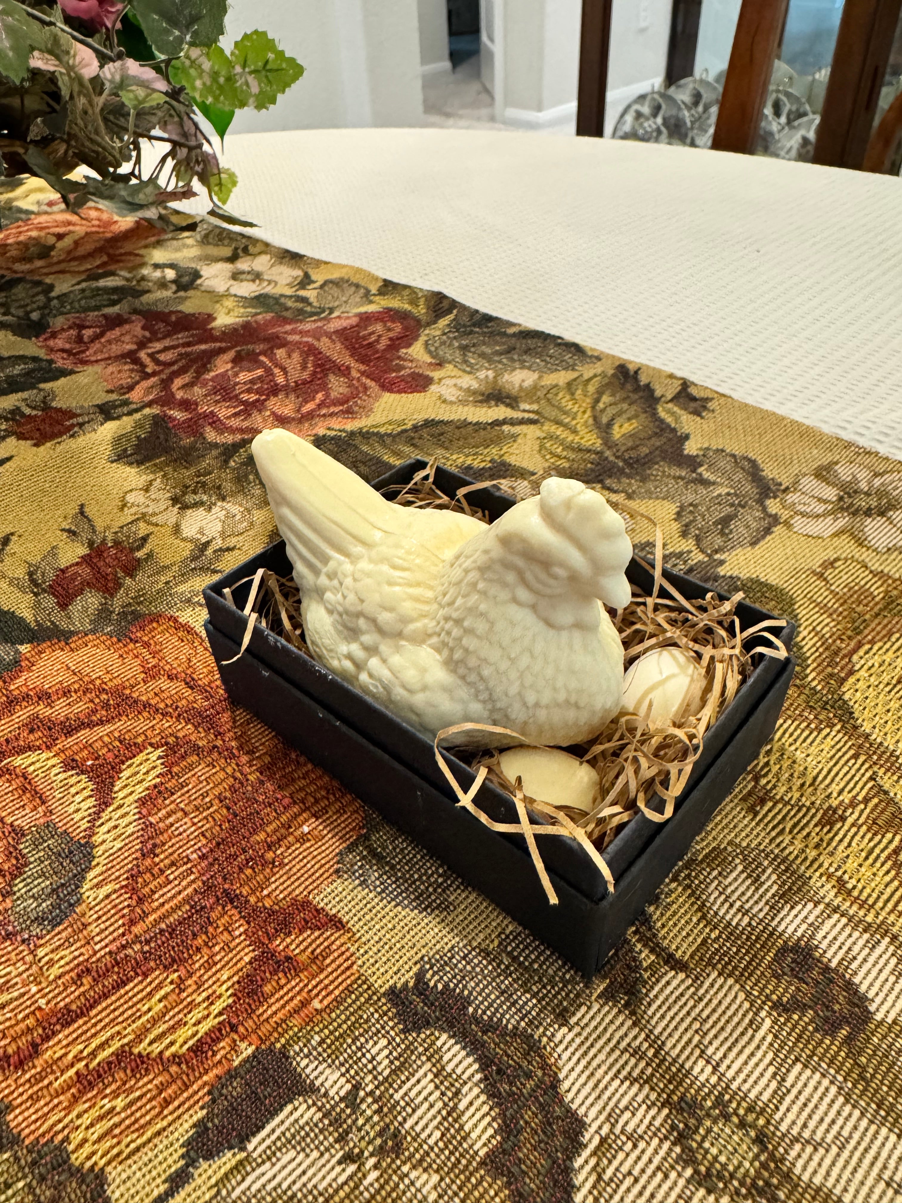 Decorative "Hen & Eggs" triple-milled soap set  by Gianna Rose Atelier