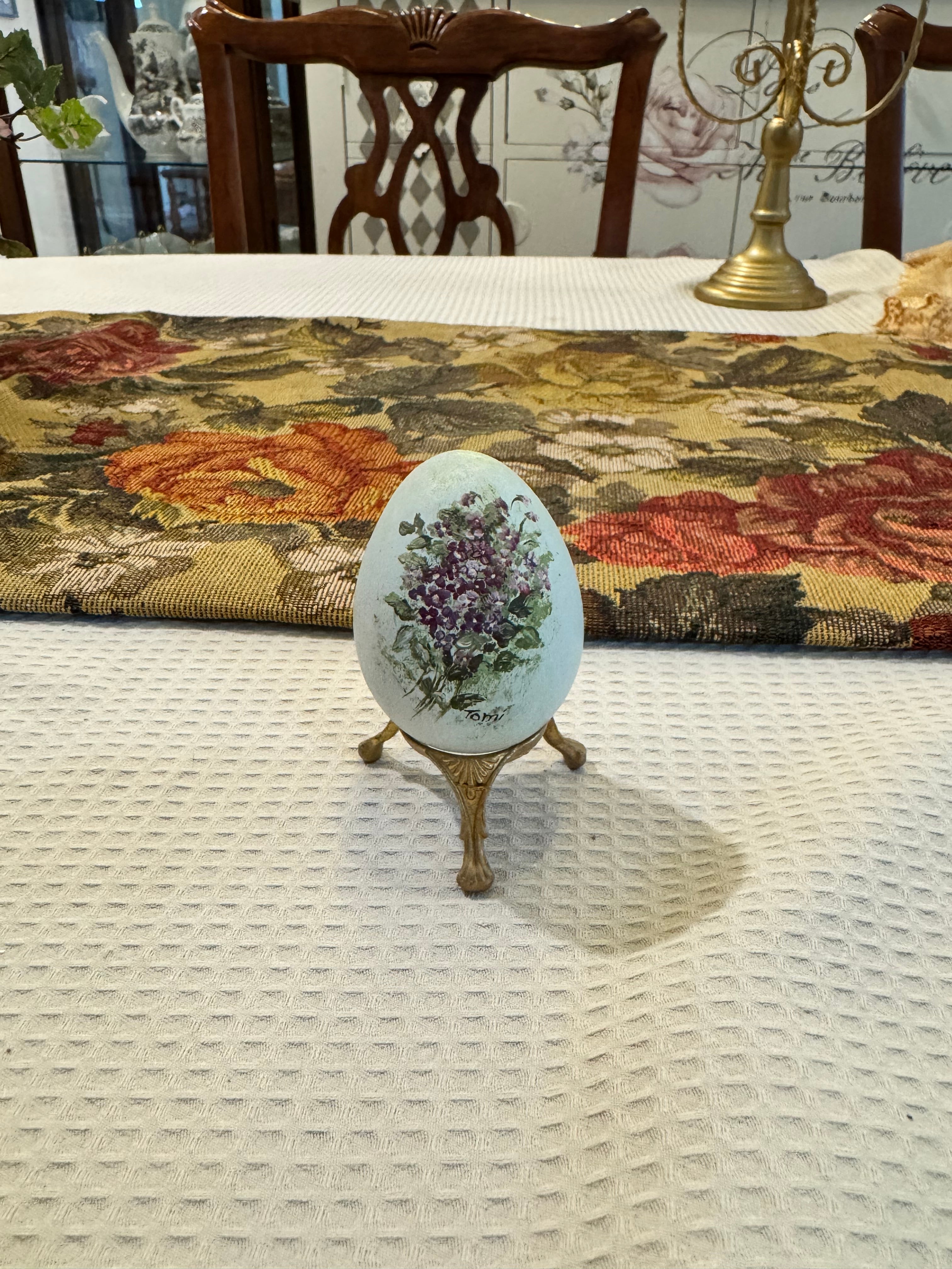 Vintage porcelain egg figurine
