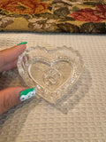 Hofbauer "The Byrdes" Collection crystal heart-shaped trinket dish