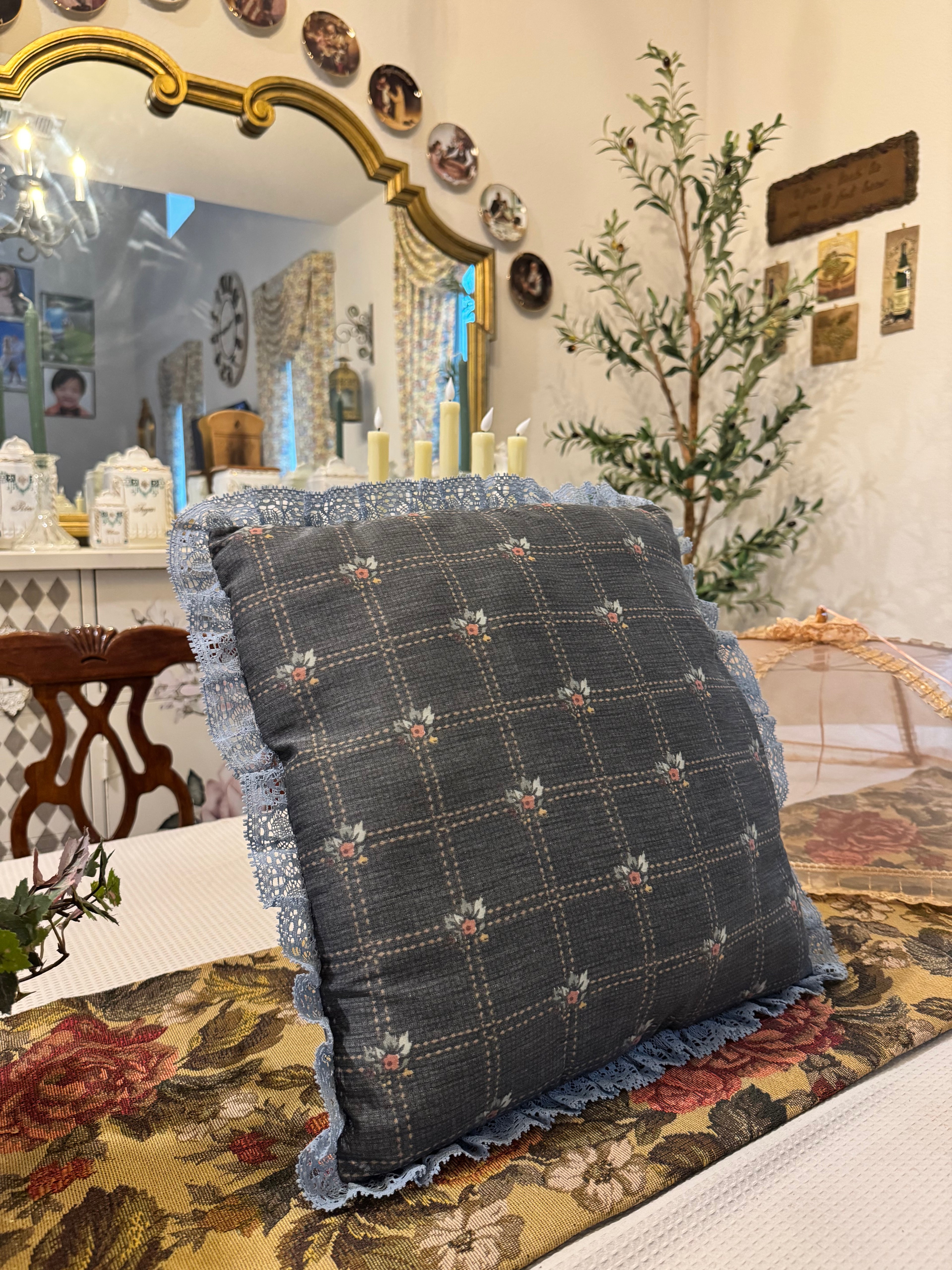 Vintage decorative throw pillow