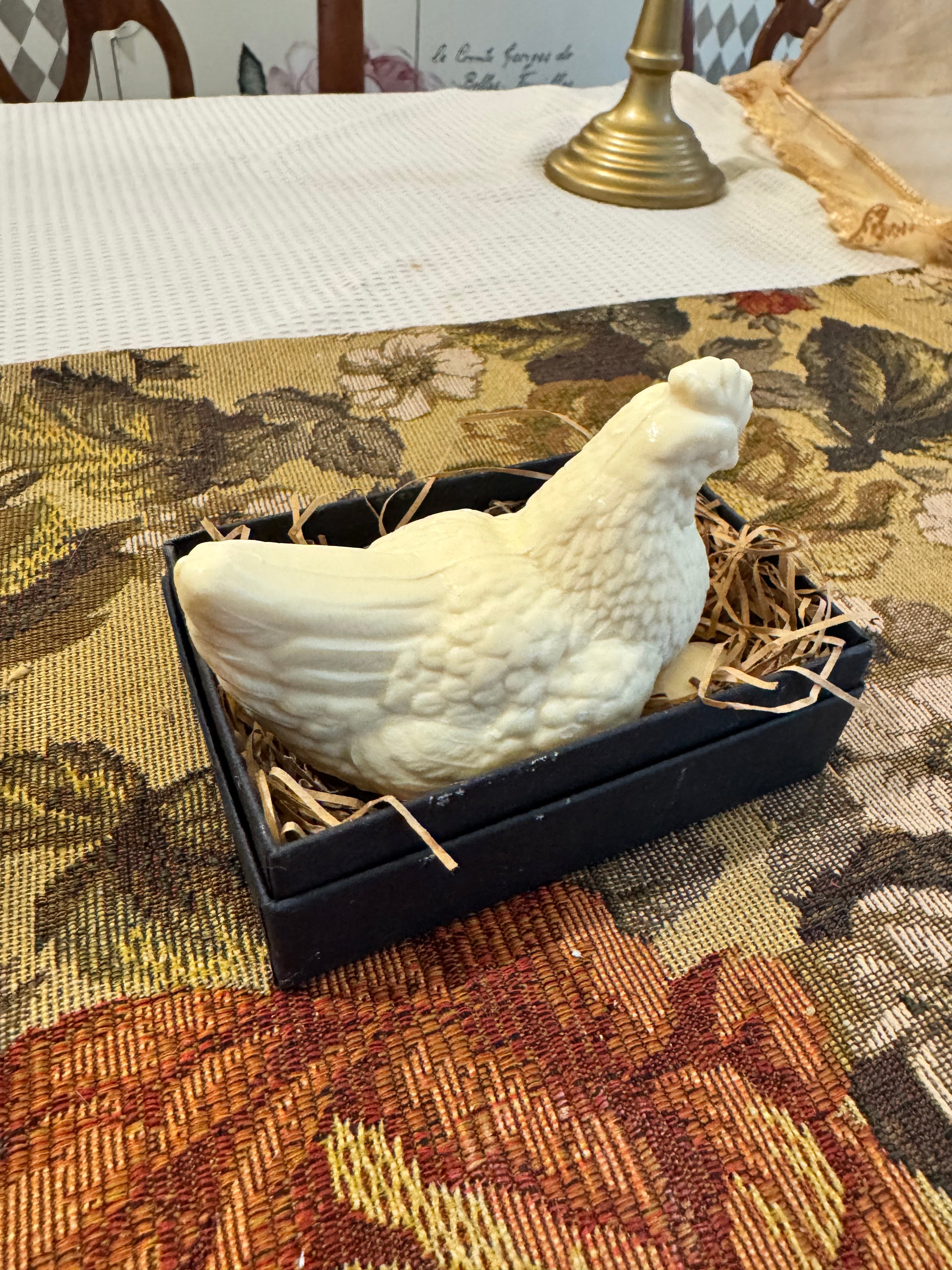 Decorative "Hen & Eggs" triple-milled soap set  by Gianna Rose Atelier