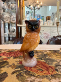 Vintage 1970s sculpted owl candle
