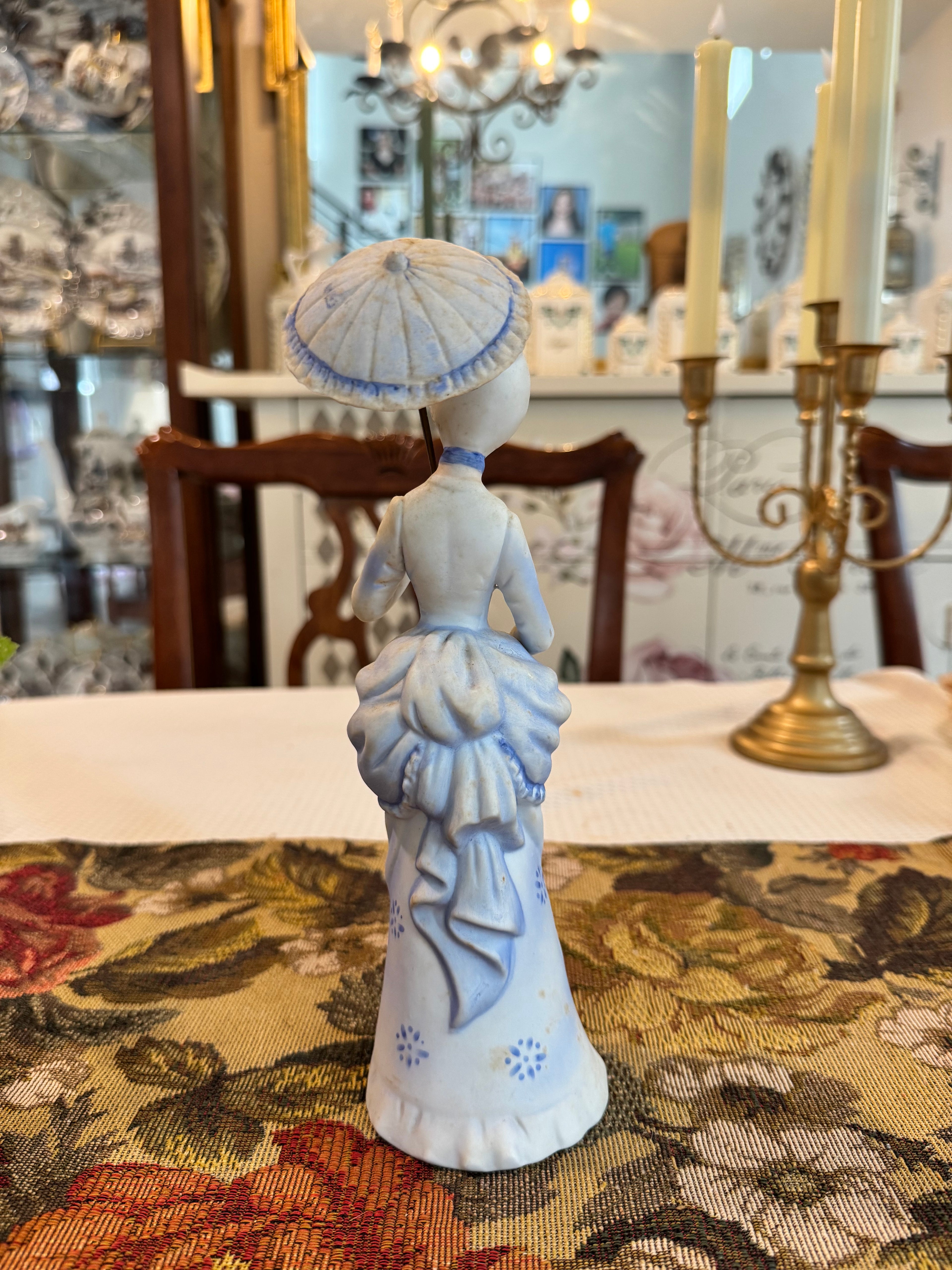 “The Umbrella Girl” Tengra Spain victorian porcelain figurine