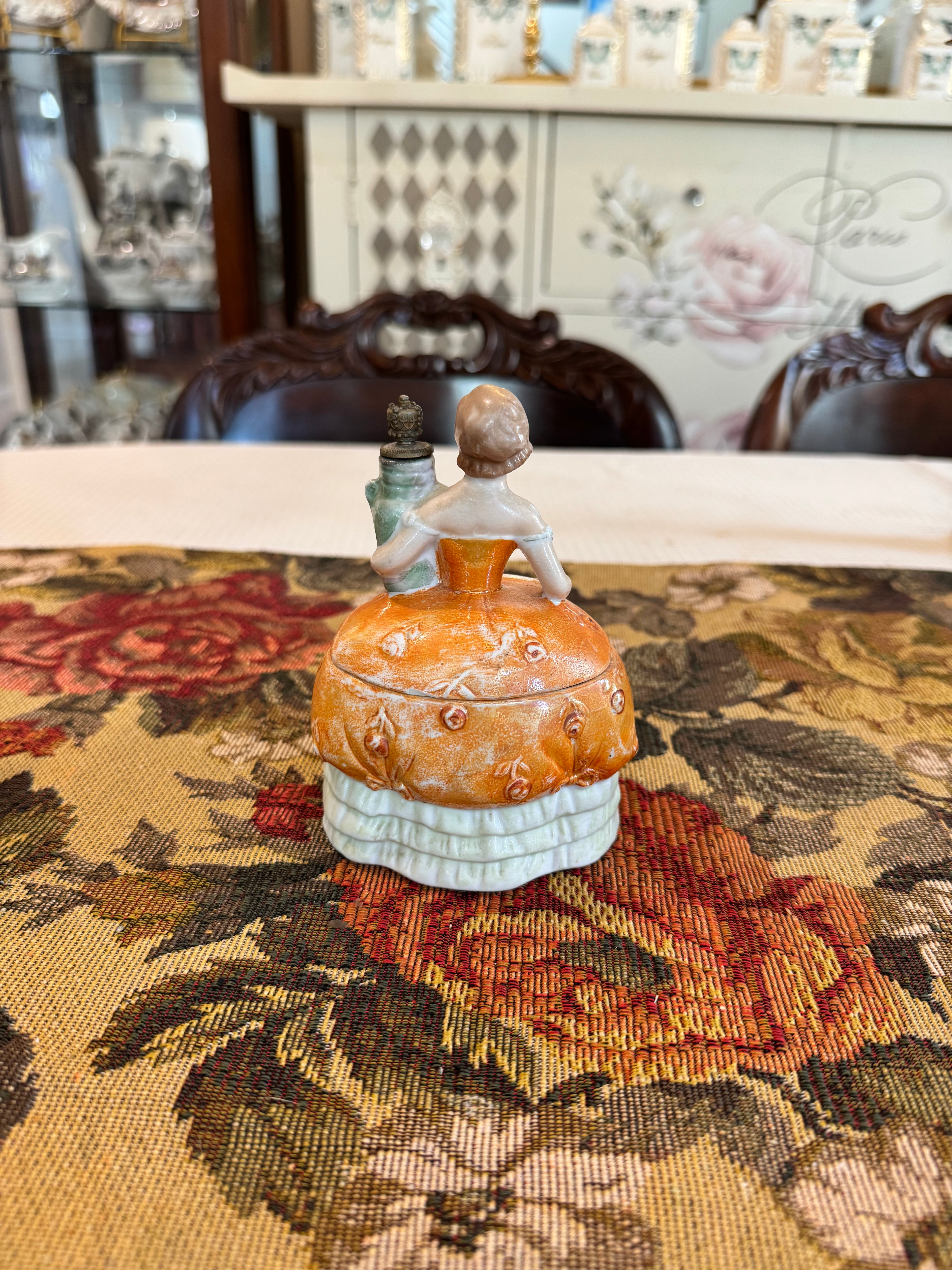 Vintage porcelain figural perfume bottle