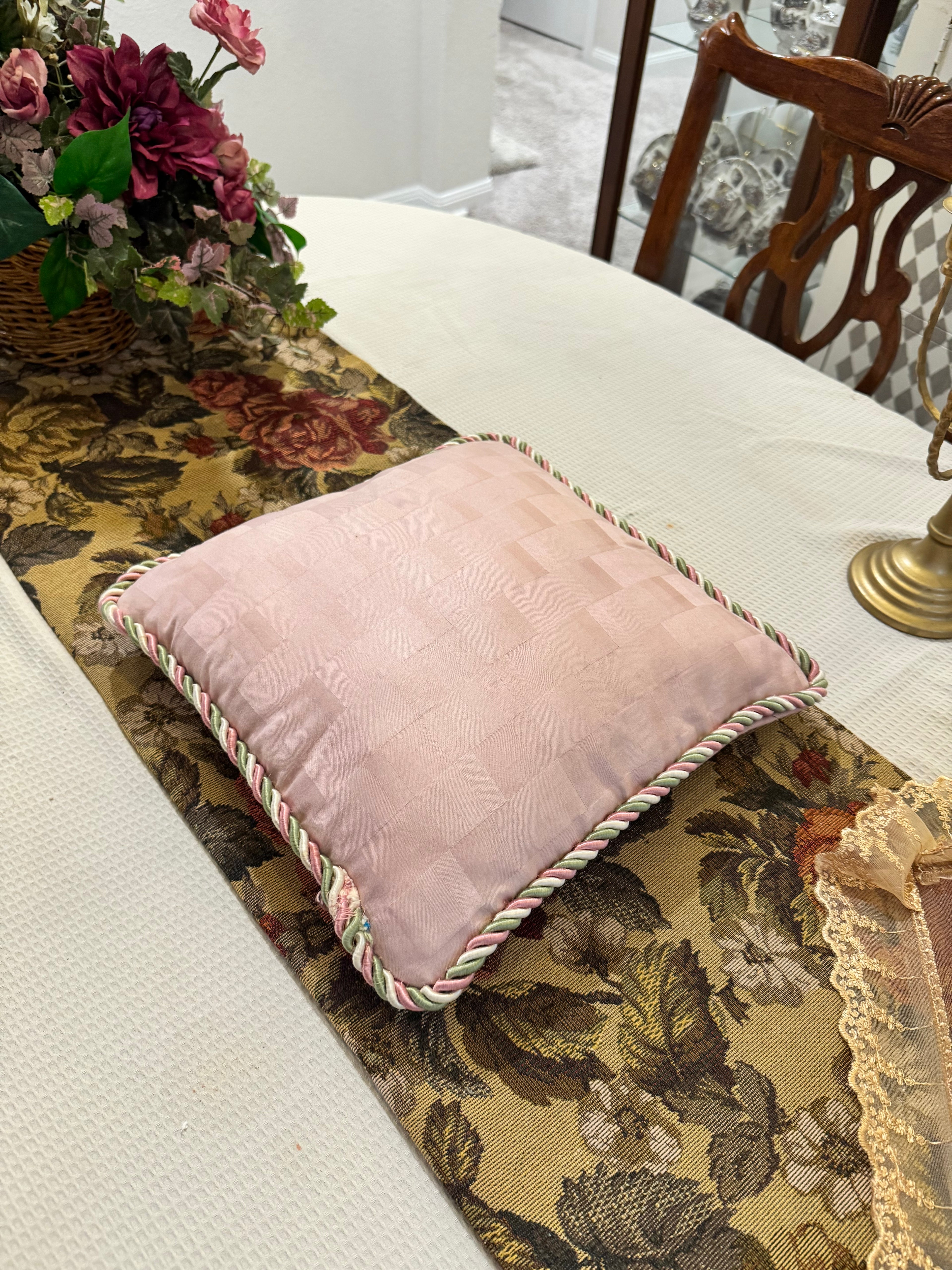 Decorative square throw pillow
