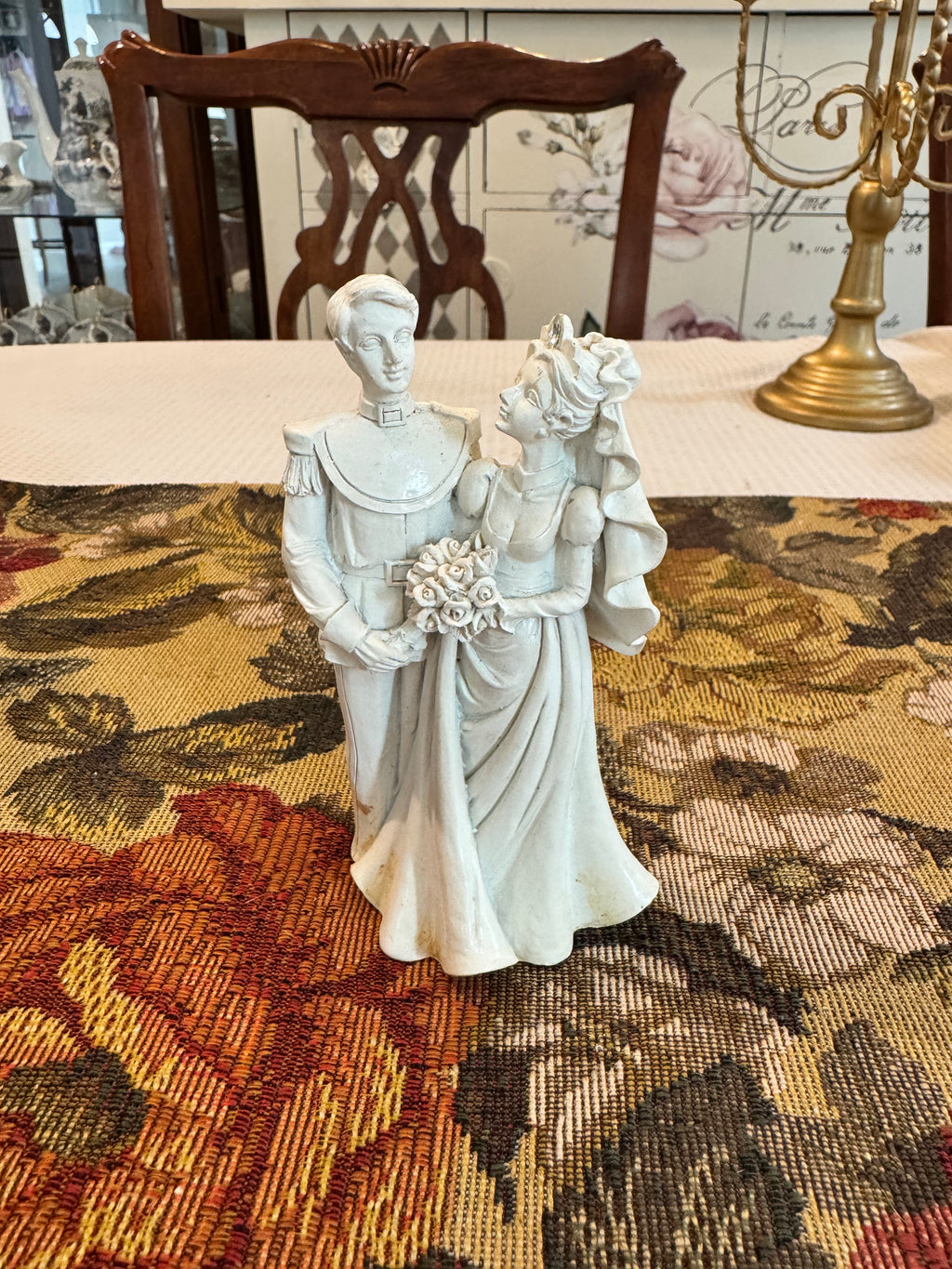Vintage resin wedding cake topper