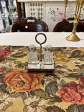 Antique silver-plated cruet