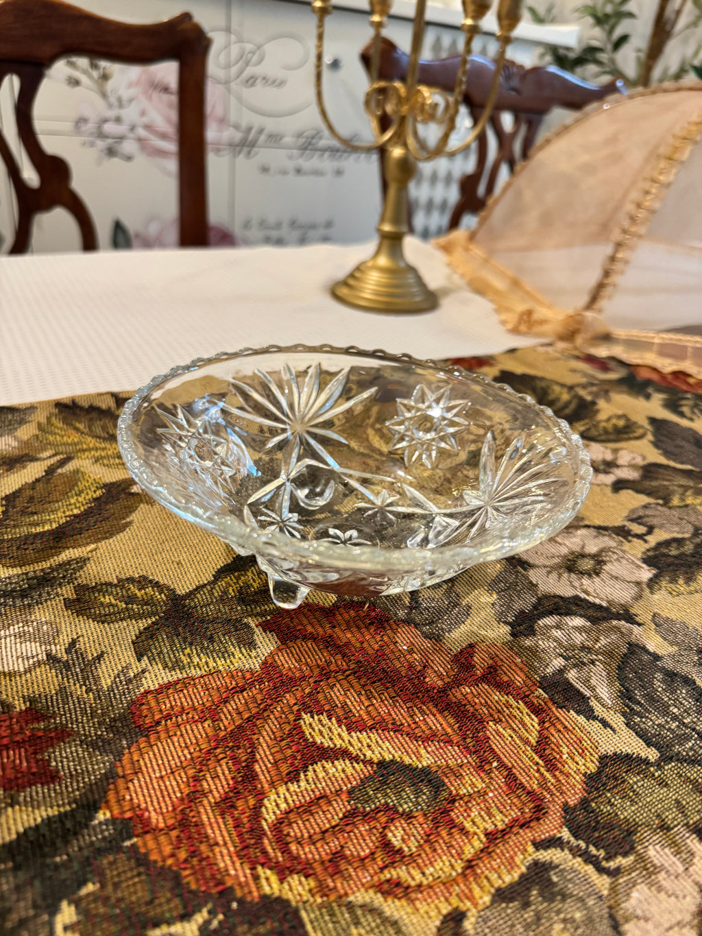 Vintage covered compote dish