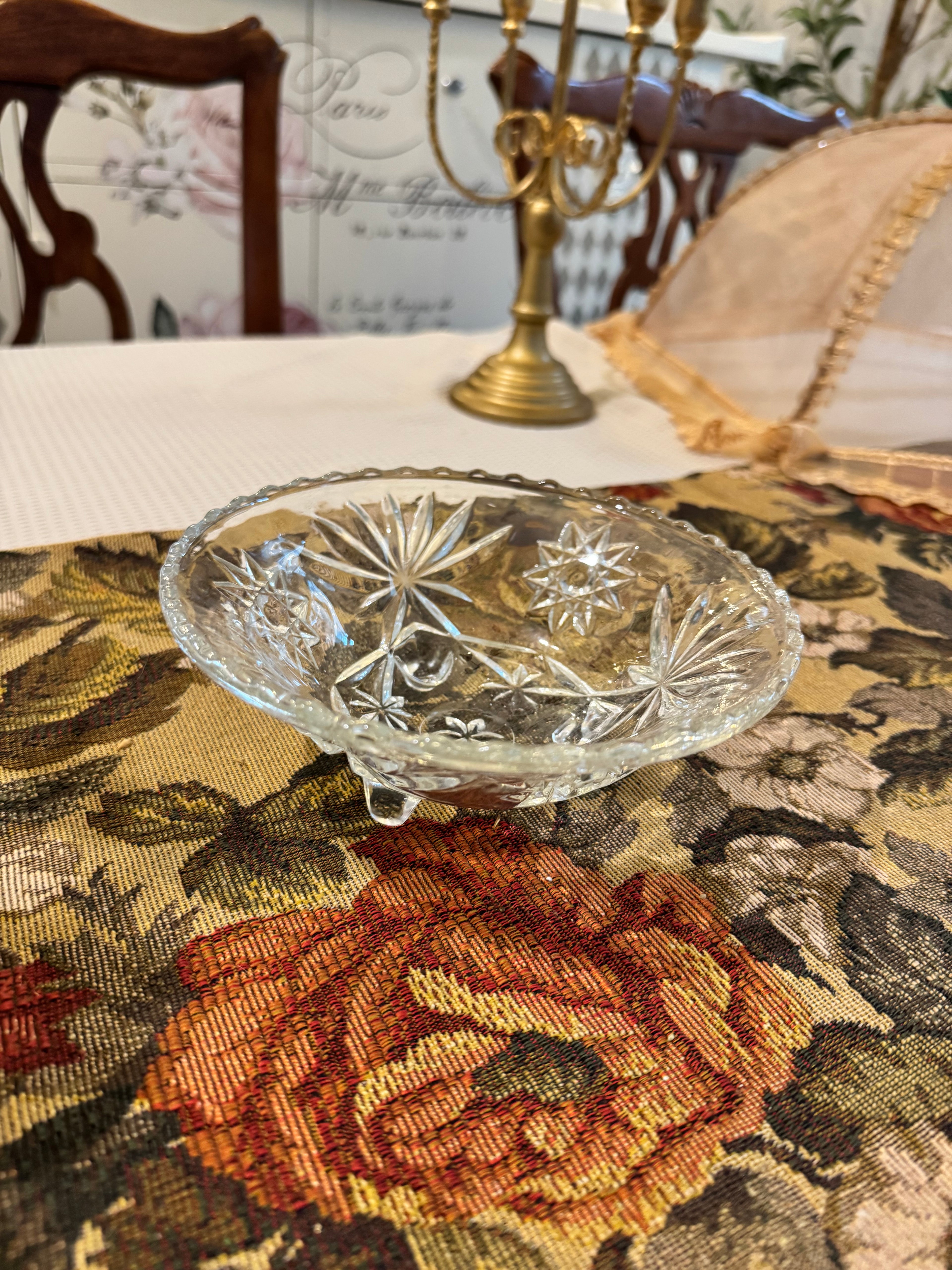 Vintage covered compote dish