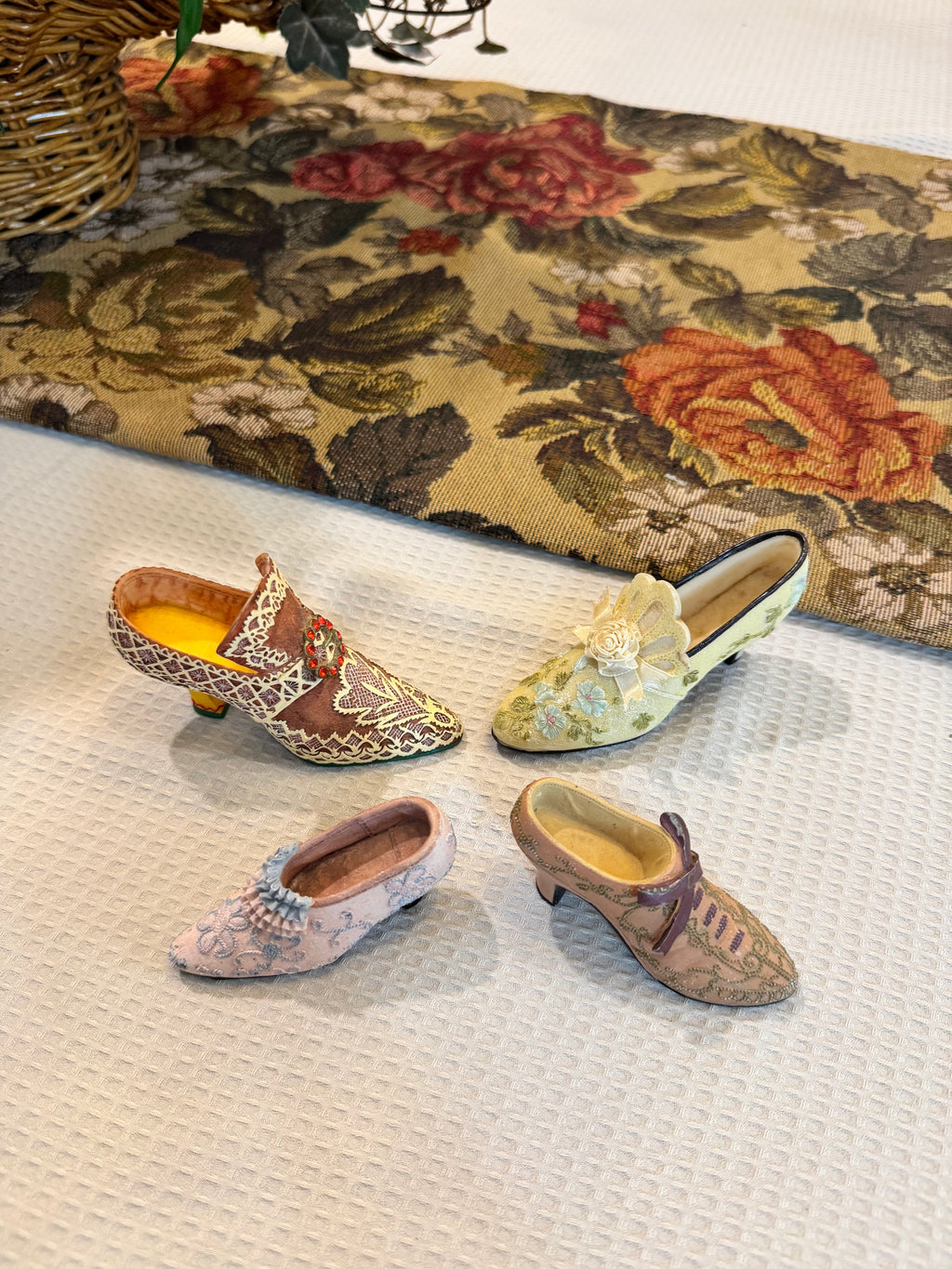 Collectible miniature shoe figurines