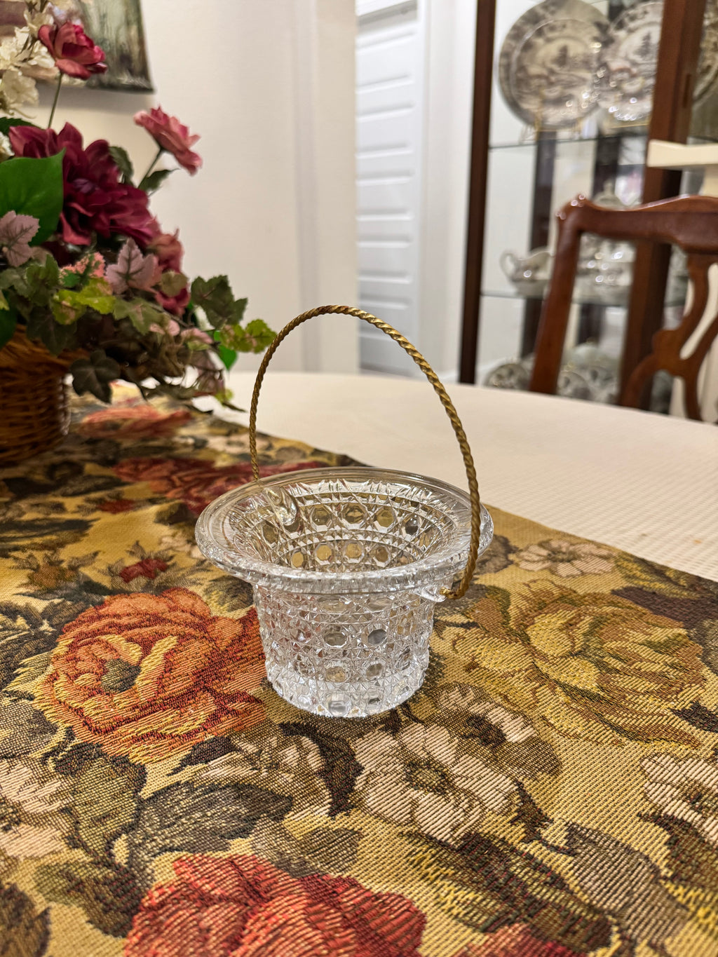 Avon Fostoria Candlelight Basket