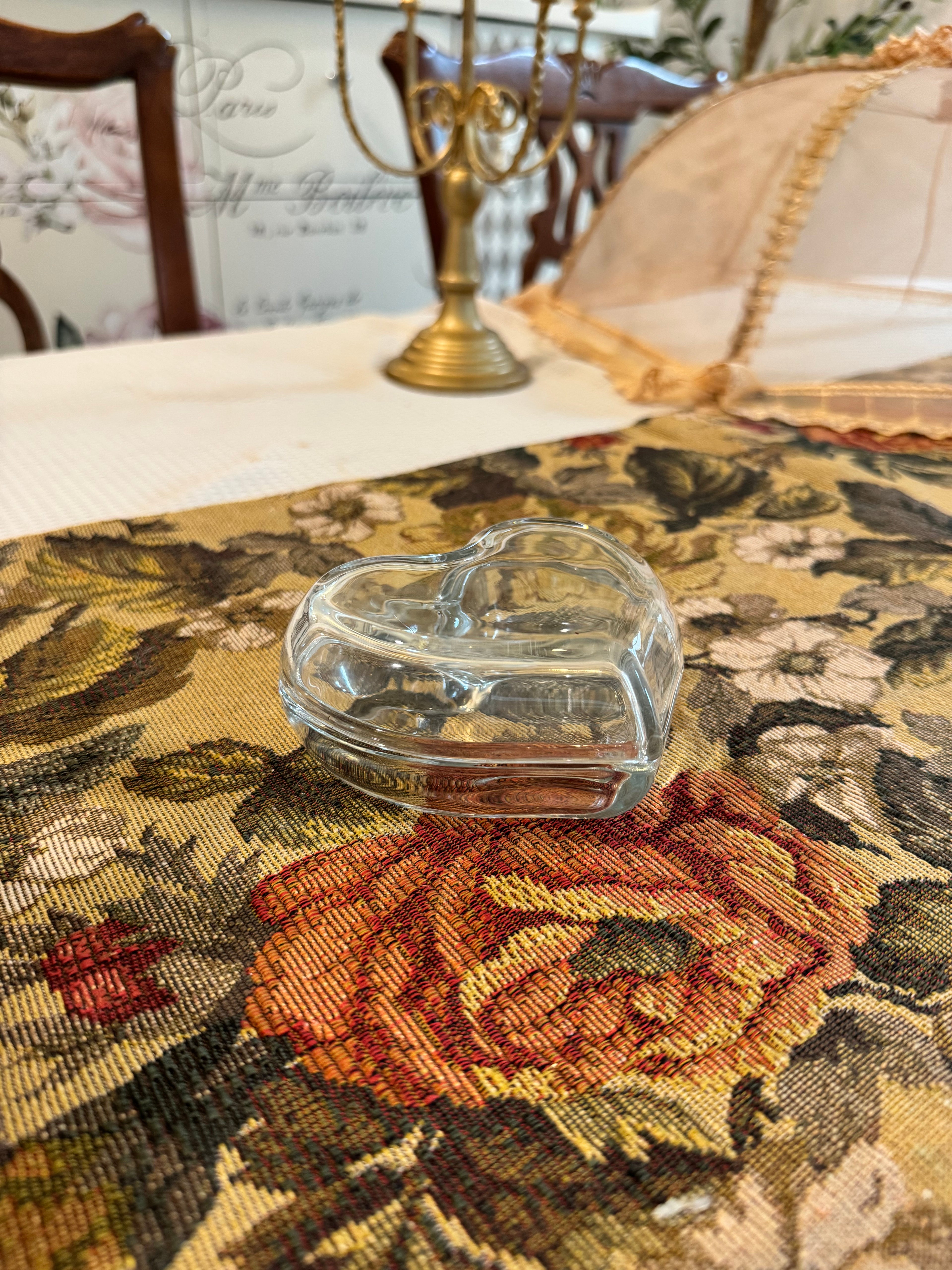 Tiffany & Co. Elsa Peretti Crystal Heart Box.