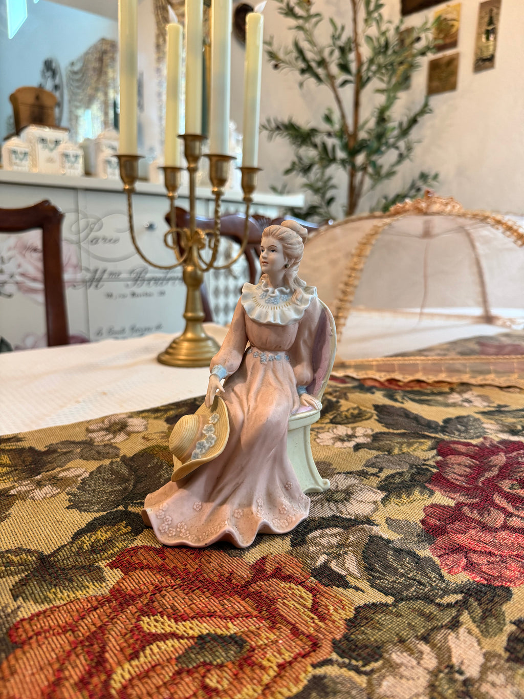 "Courtney's Dream" Victorian Lady (model #1439) vintage figurine by HOMCO