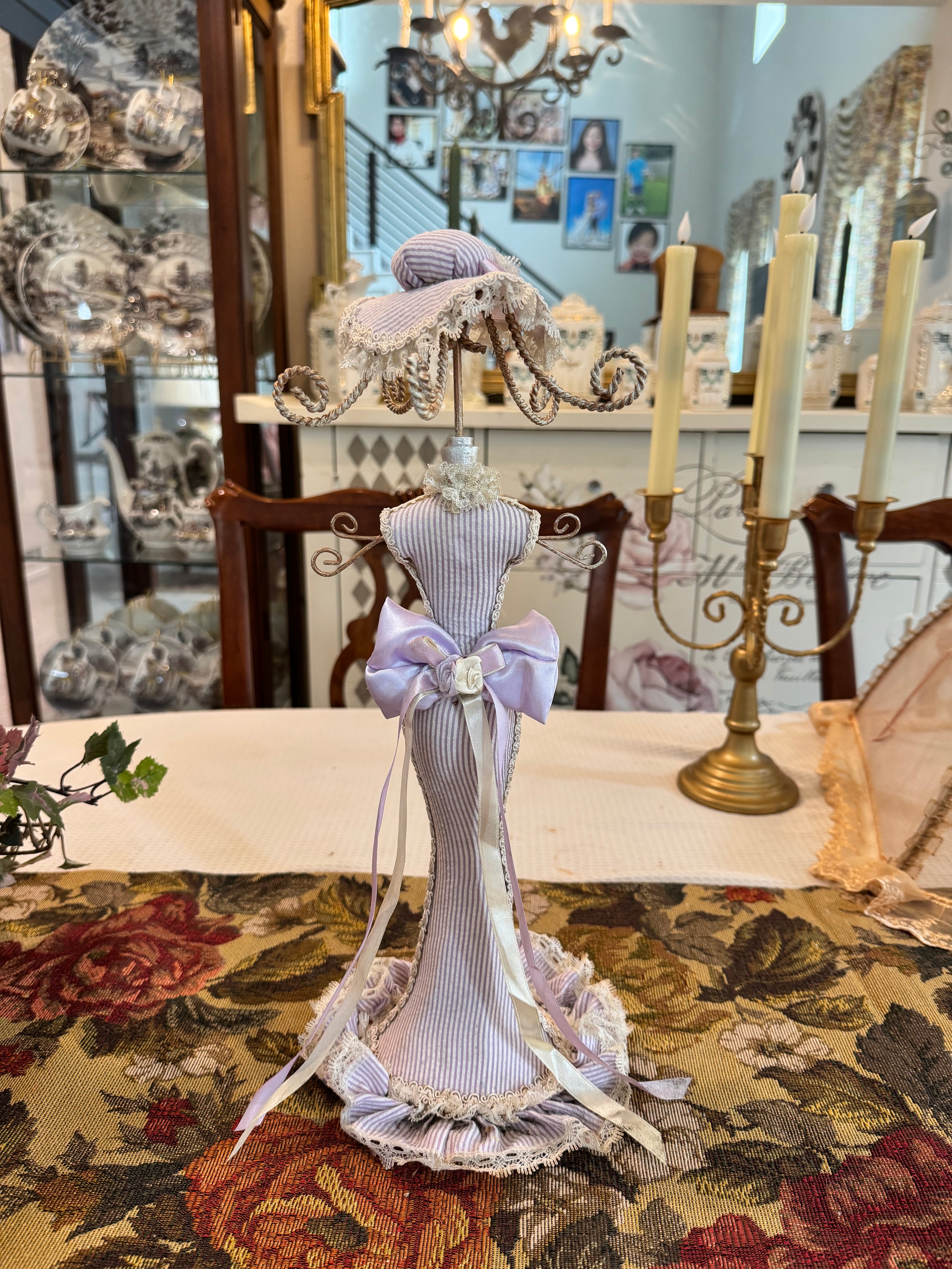 Victorian decorative mannequin jewelry organizer