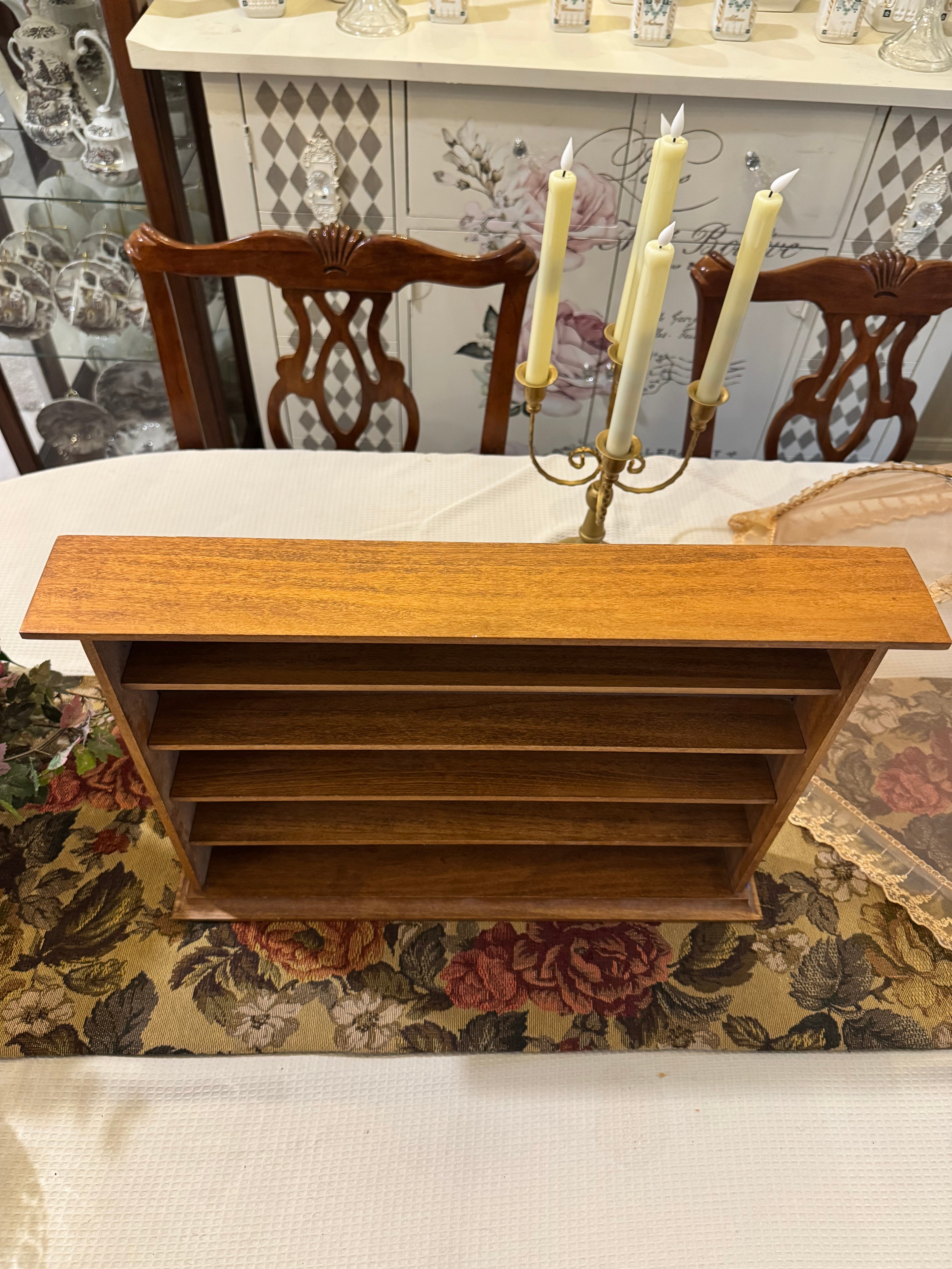 Vintage wooden display shelf