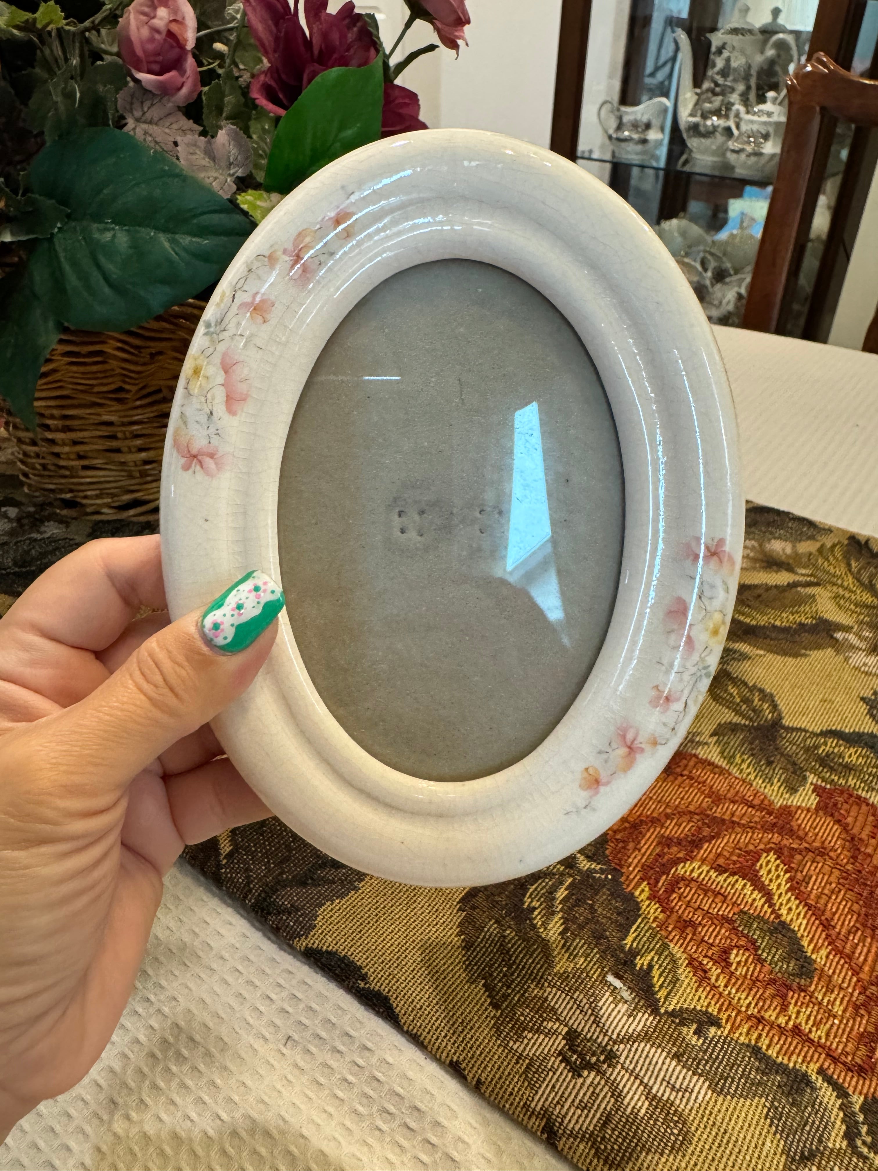 Vintage ceramic picture frames set of 4